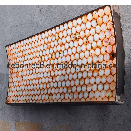 고무 뒷면이 있는 세라믹 복합 세라믹 마모 패드